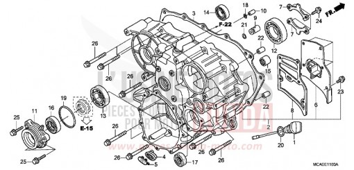 CARTER ARRIERE GL1800A de 2010